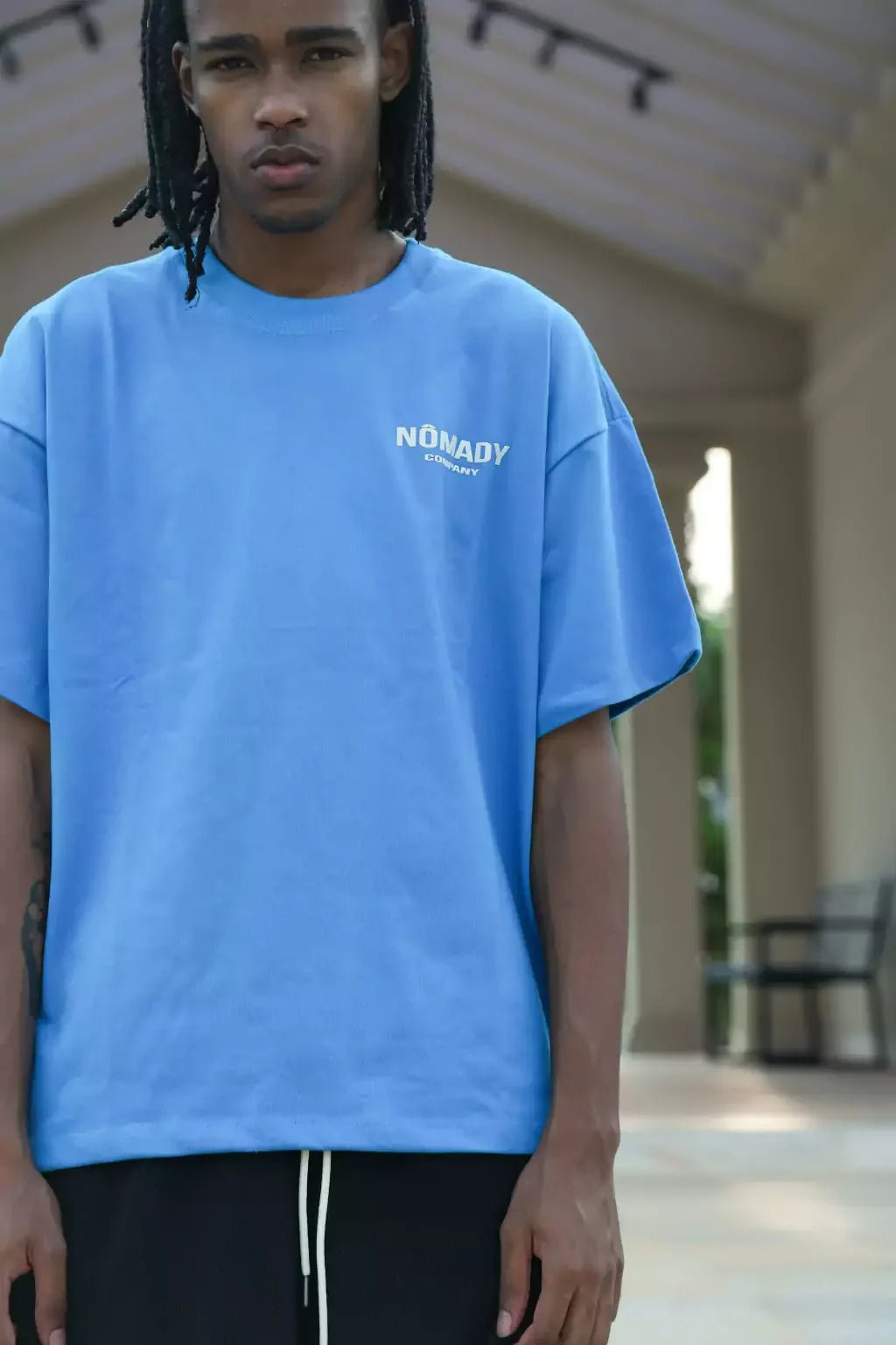 Basic Tee Logo - Azul - NÔMADY COMPANY