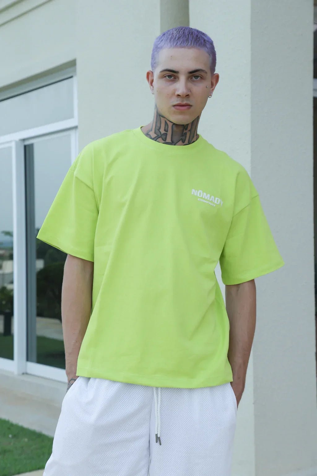 Basic Tee Logo - Cyber Lime - NÔMADY COMPANY