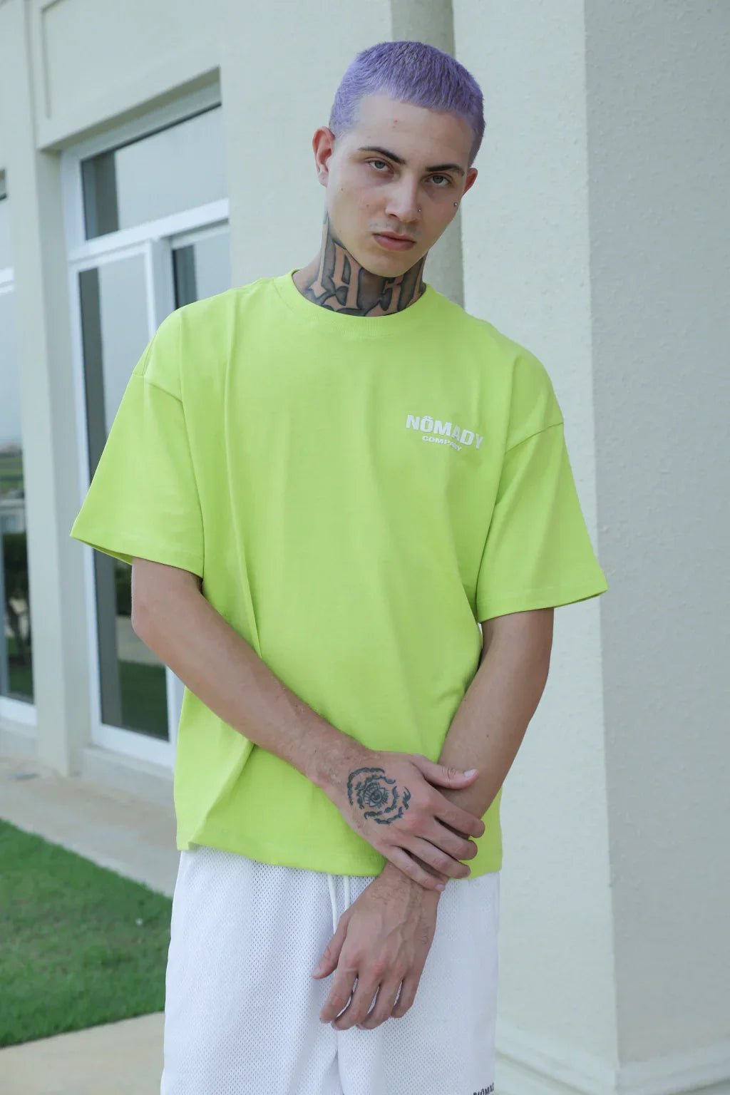Basic Tee Logo - Cyber Lime - NÔMADY COMPANY