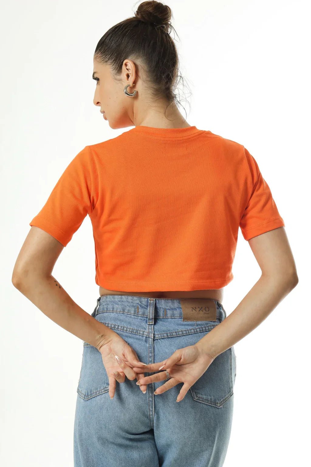 Cropped Logo Tee - Laranja - NÔMADY COMPANY